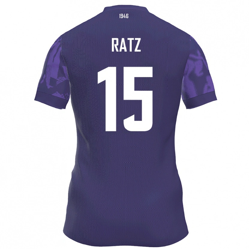 Danxen Dames Hermann Ratz #15 Paars Wit Thuisshirt Thuistenue 2025/26 T-Shirt