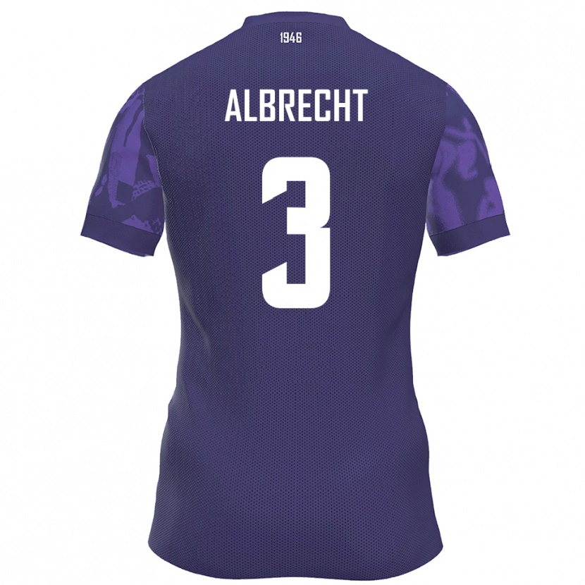 Danxen Dames Ben Albrecht #3 Paars Wit Thuisshirt Thuistenue 2025/26 T-Shirt