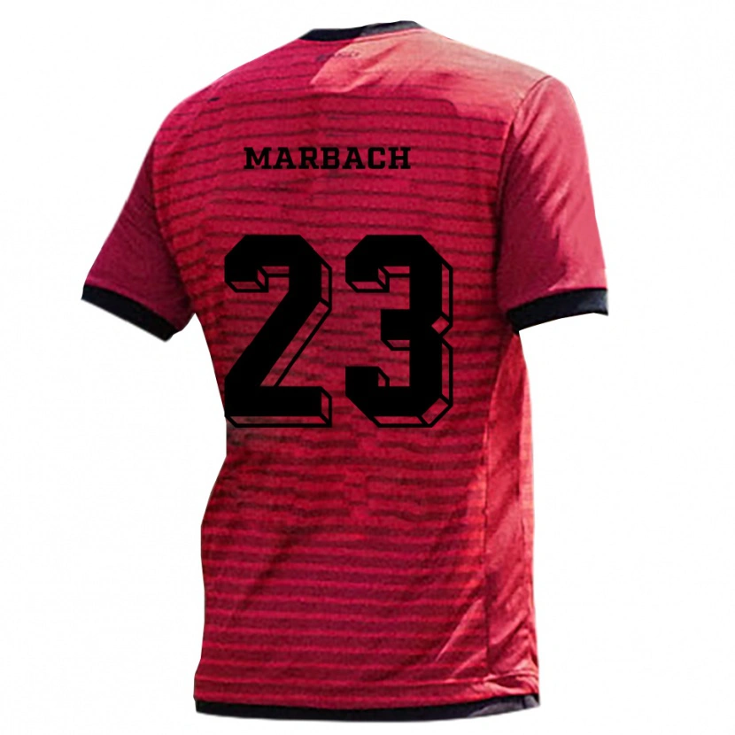 Danxen Dames Louis Marbach #23 Rood Zwart Thuisshirt Thuistenue 2025/26 T-Shirt