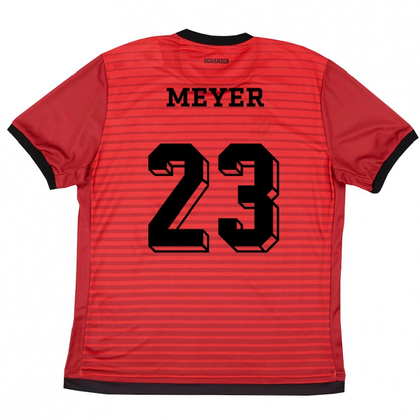 Danxen Dames Alexander Meyer #23 Rood Zwart Thuisshirt Thuistenue 2025/26 T-Shirt