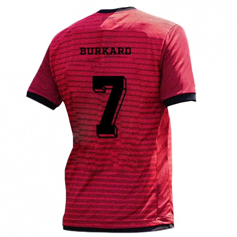 Danxen Dames Nadja Burkard #7 Rood Zwart Thuisshirt Thuistenue 2025/26 T-Shirt