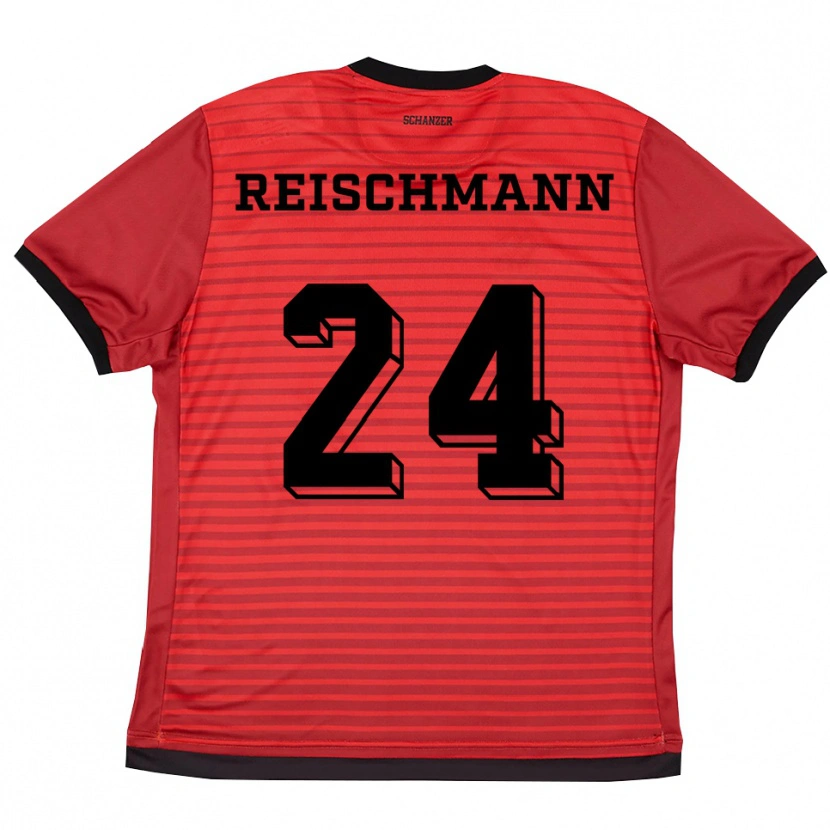 Danxen Dames Stefanie Reischmann #24 Rood Zwart Thuisshirt Thuistenue 2025/26 T-Shirt