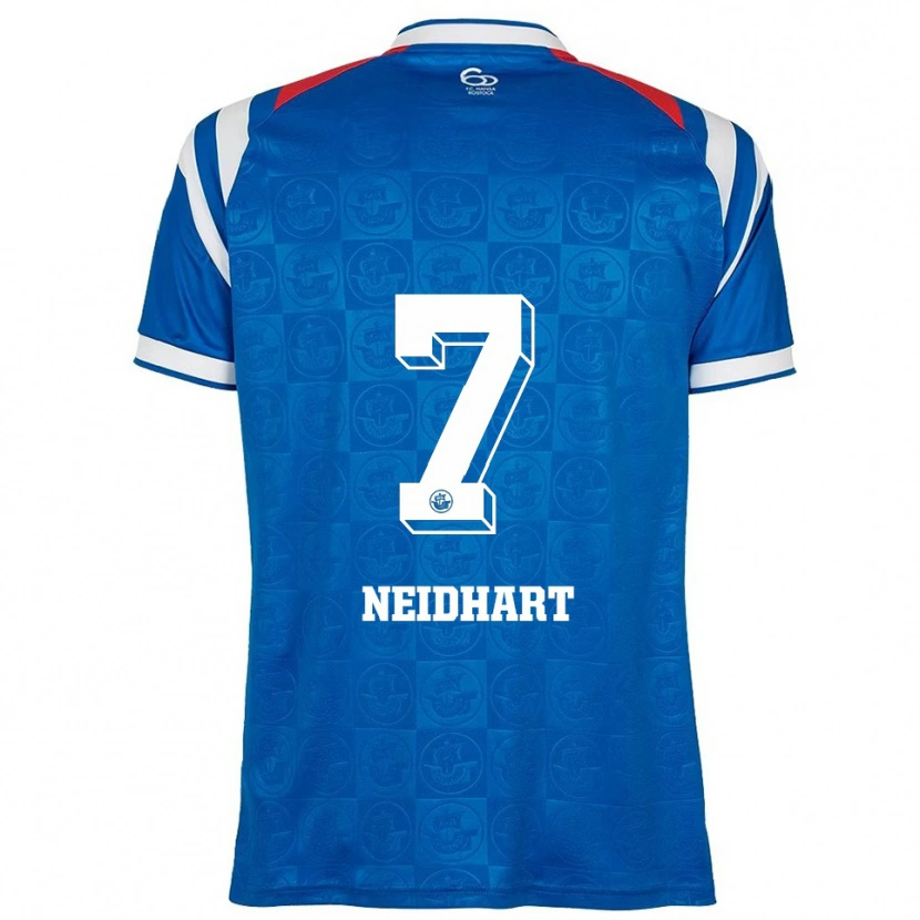 Danxen Dames Nico Neidhart #7 Blauw Wit Rood Thuisshirt Thuistenue 2025/26 T-Shirt
