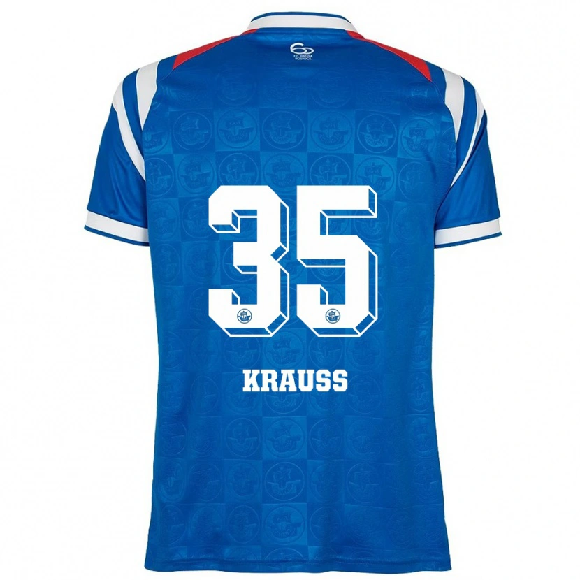 Danxen Dames Maximilian Krauß #35 Blauw Wit Rood Thuisshirt Thuistenue 2025/26 T-Shirt