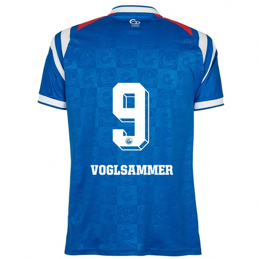 Danxen Dames Andreas Voglsammer #9 Blauw Wit Rood Thuisshirt Thuistenue 2025/26 T-Shirt
