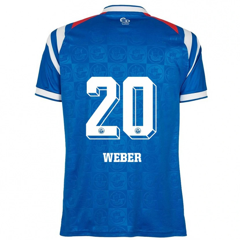 Danxen Dames Caden Weber #20 Blauw Wit Rood Thuisshirt Thuistenue 2025/26 T-Shirt