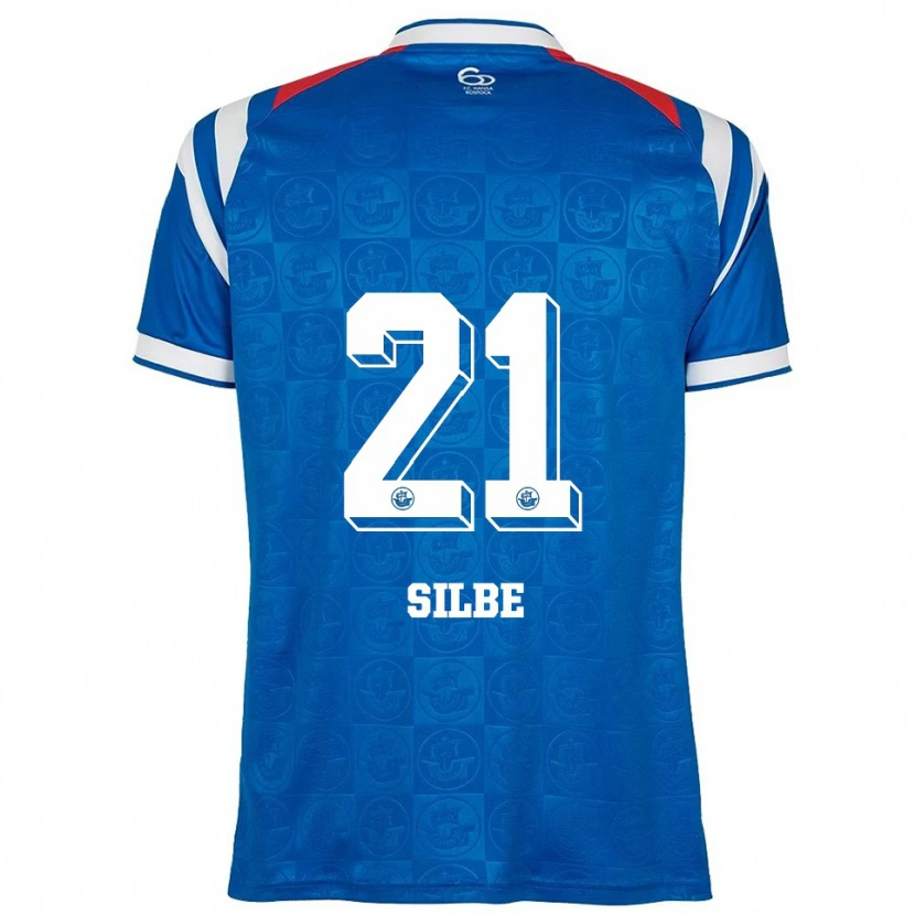 Danxen Dames Johanna Silbe #21 Blauw Wit Rood Thuisshirt Thuistenue 2025/26 T-Shirt
