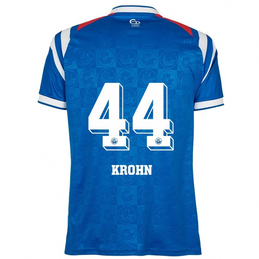 Danxen Dames Tim Krohn #44 Blauw Wit Rood Thuisshirt Thuistenue 2025/26 T-Shirt