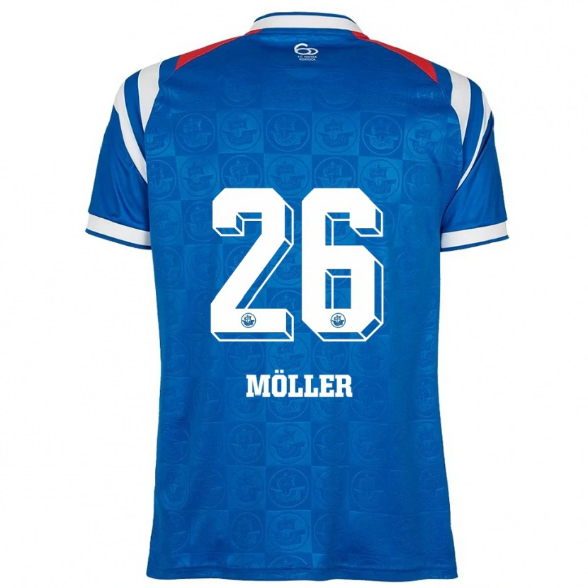 Danxen Dames Andreas Möller #26 Blauw Wit Rood Thuisshirt Thuistenue 2025/26 T-Shirt