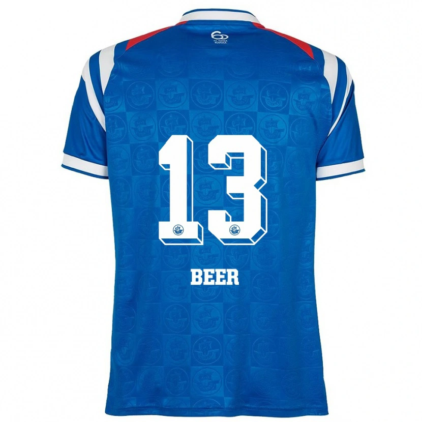 Danxen Dames Darian Beer #13 Blauw Wit Rood Thuisshirt Thuistenue 2025/26 T-Shirt