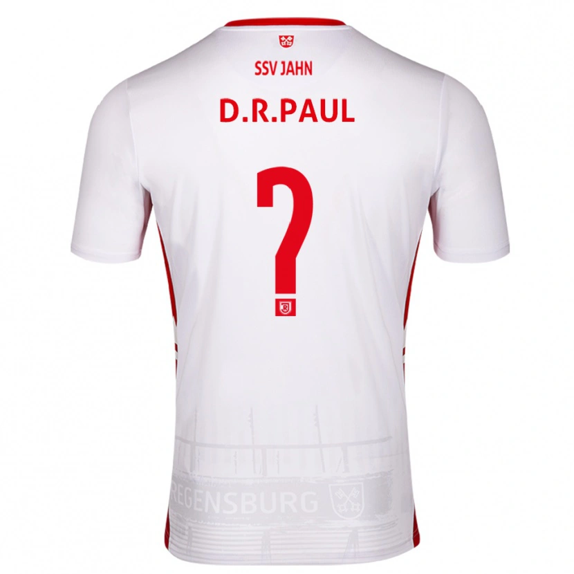 Danxen Dames David Rodríguez Paul #0 Wit Rood Thuisshirt Thuistenue 2025/26 T-Shirt