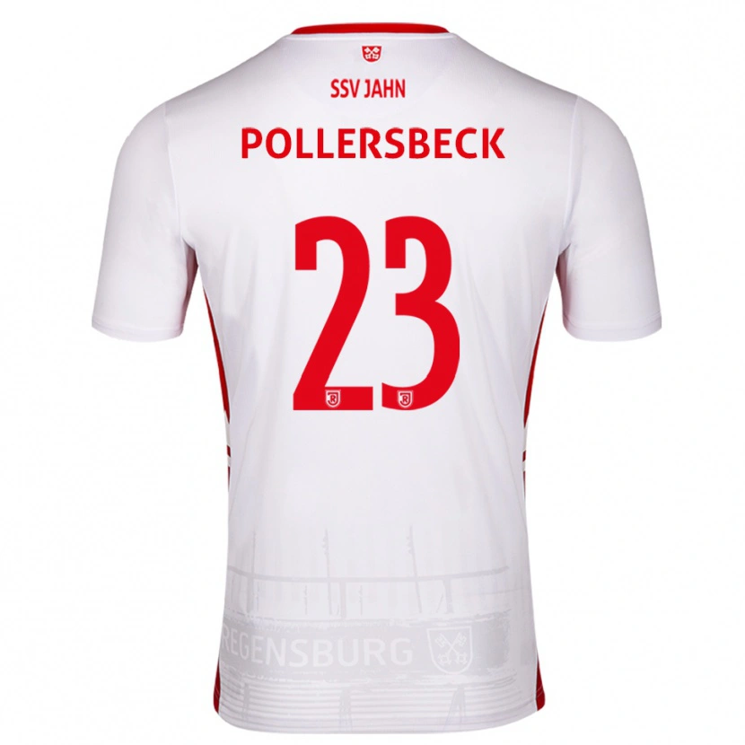Danxen Dames Julian Pollersbeck #23 Wit Rood Thuisshirt Thuistenue 2025/26 T-Shirt