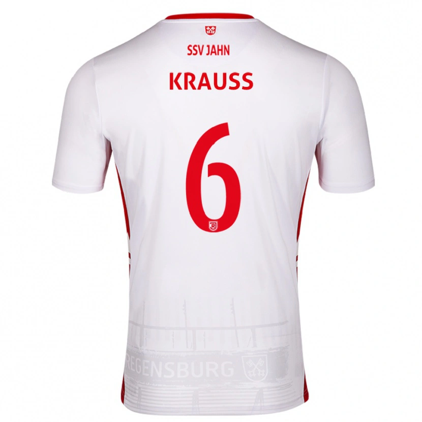 Danxen Dames Jakob Krauss #6 Wit Rood Thuisshirt Thuistenue 2025/26 T-Shirt