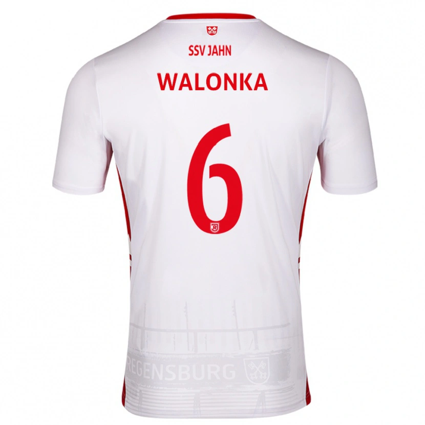 Danxen Dames Luca Walonka #6 Wit Rood Thuisshirt Thuistenue 2025/26 T-Shirt