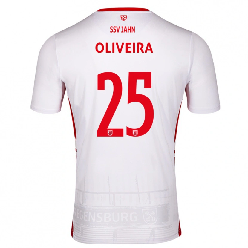 Danxen Dames Nicolas Oliveira #25 Wit Rood Thuisshirt Thuistenue 2025/26 T-Shirt