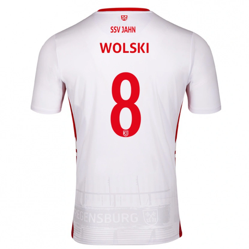 Danxen Dames Oliver Wolski #8 Wit Rood Thuisshirt Thuistenue 2025/26 T-Shirt