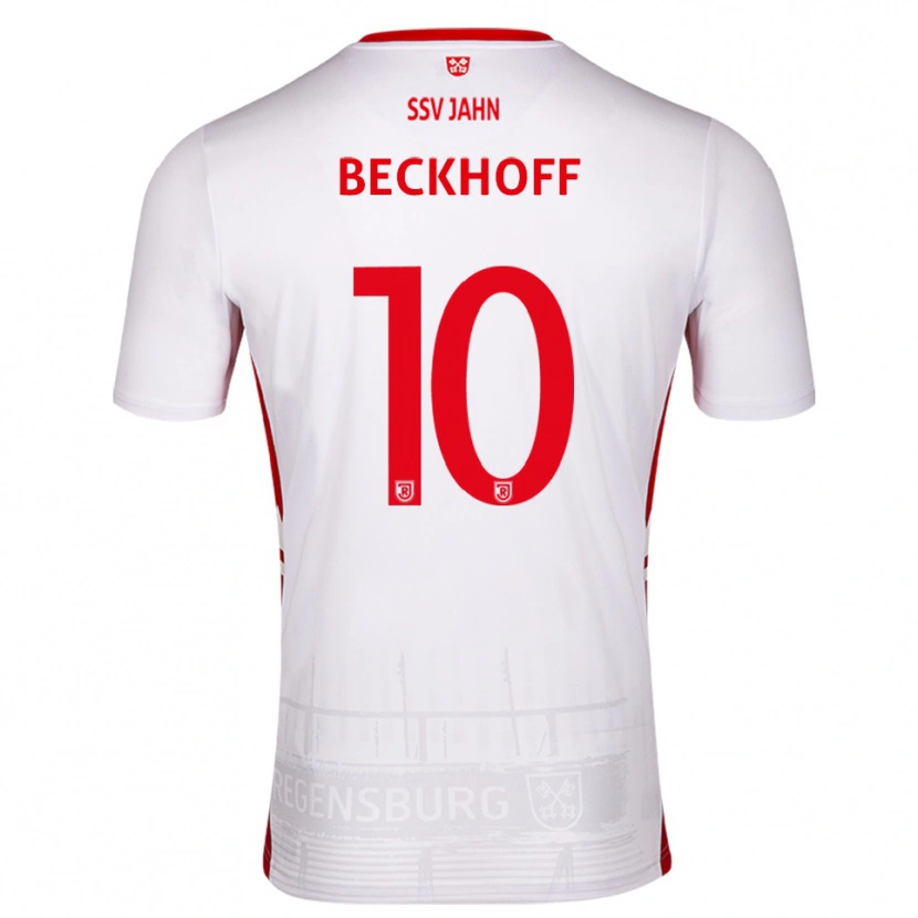 Danxen Dames Phil Beckhoff #10 Wit Rood Thuisshirt Thuistenue 2025/26 T-Shirt