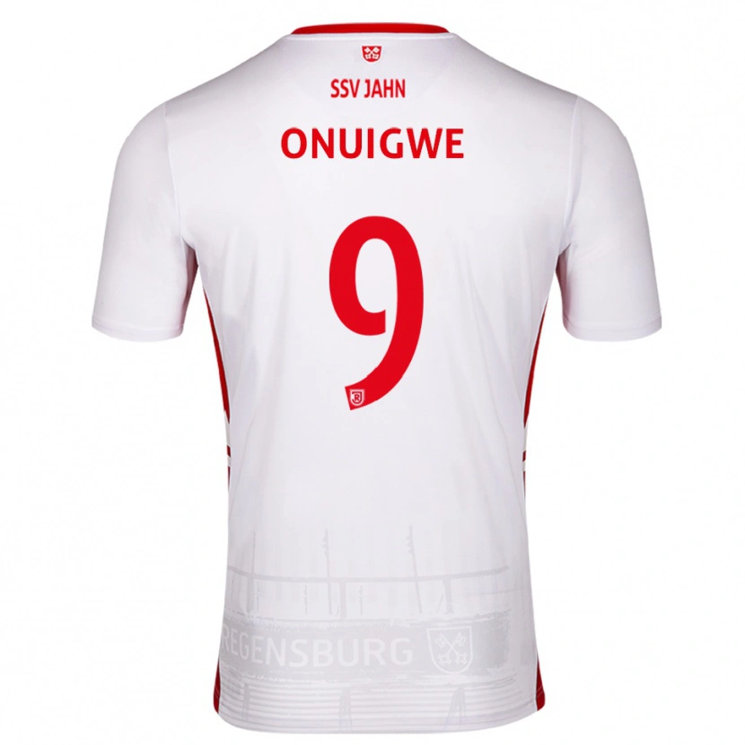 Danxen Dames Kelvin Onuigwe #9 Wit Rood Thuisshirt Thuistenue 2025/26 T-Shirt