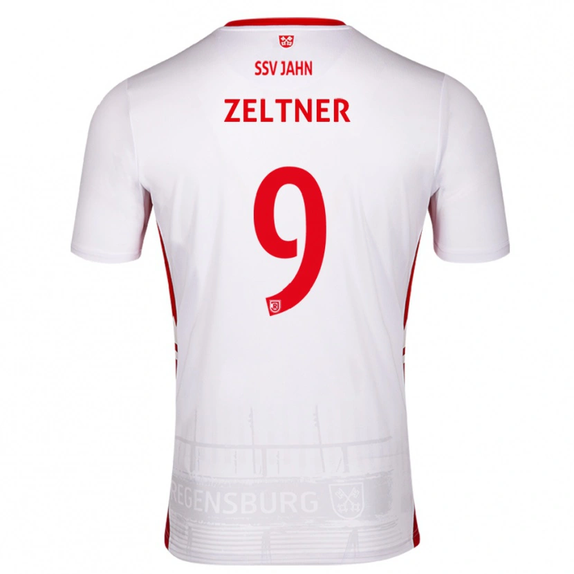 Danxen Dames Milan Zeltner #9 Wit Rood Thuisshirt Thuistenue 2025/26 T-Shirt