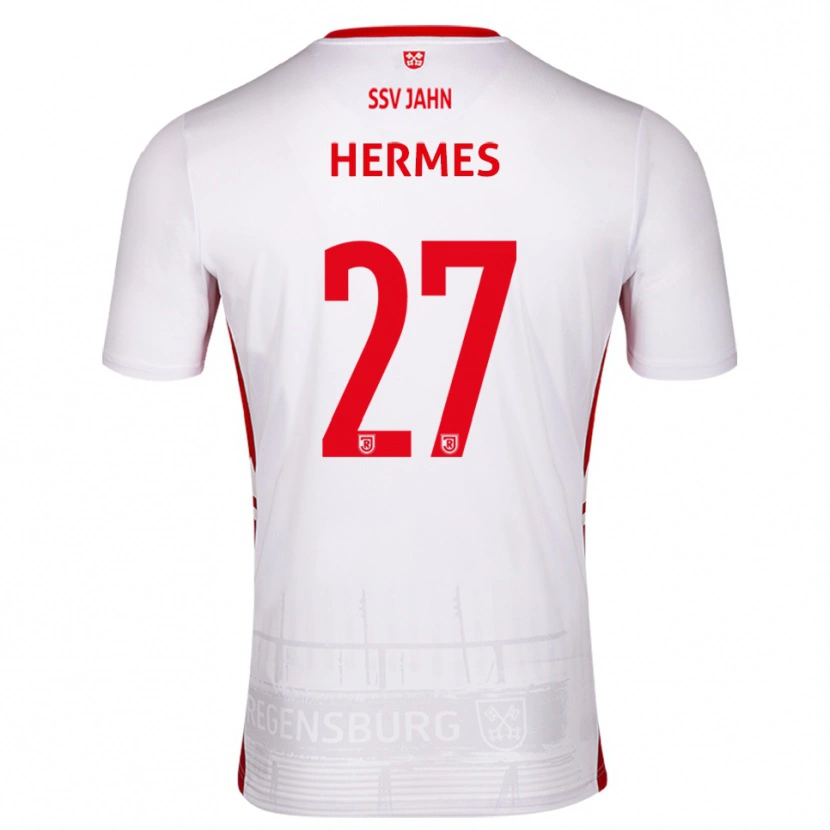 Danxen Dames Lucas Hermes #27 Wit Rood Thuisshirt Thuistenue 2025/26 T-Shirt