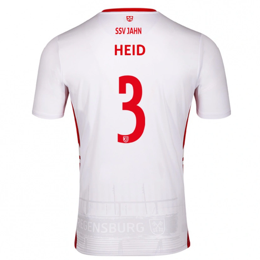 Danxen Dames Henrik Heid #3 Wit Rood Thuisshirt Thuistenue 2025/26 T-Shirt