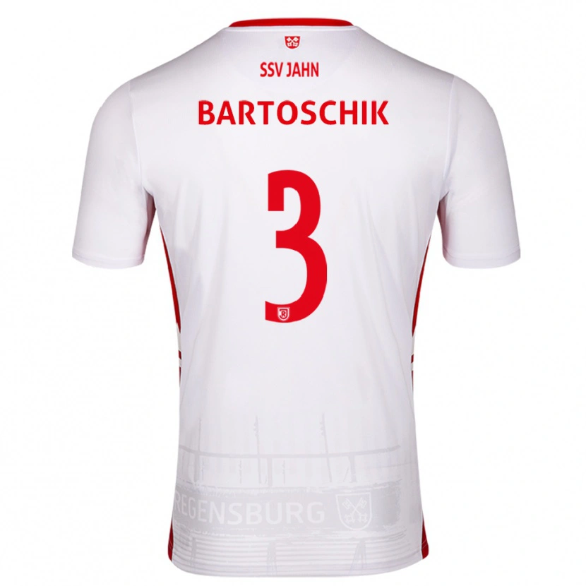 Danxen Dames Felix Bartoschik #3 Wit Rood Thuisshirt Thuistenue 2025/26 T-Shirt