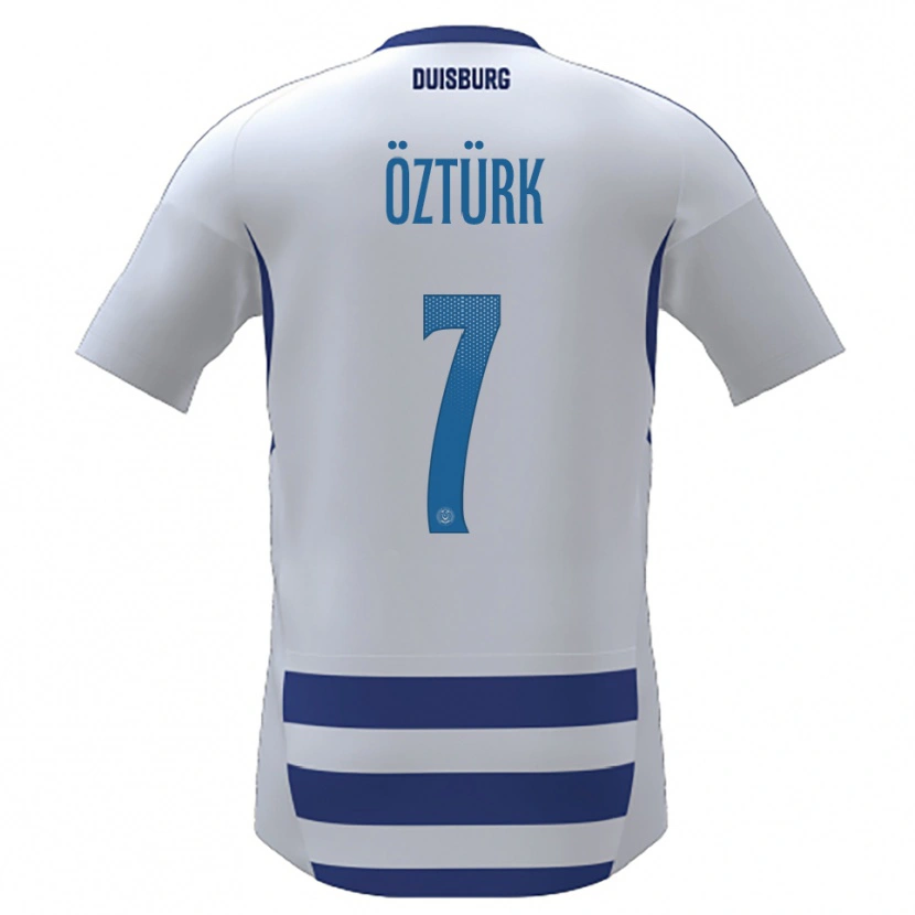 Danxen Dames Ahmet Öztürk #7 Wit Blauw Thuisshirt Thuistenue 2025/26 T-Shirt