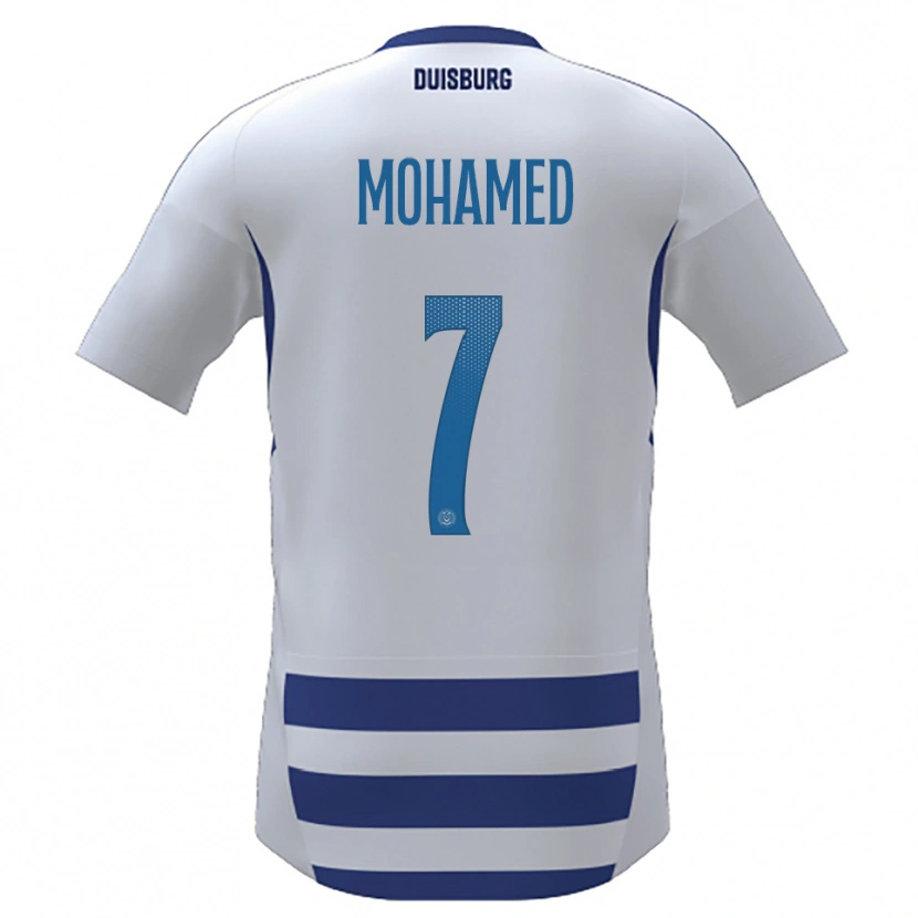 Danxen Dames Diyar Mohamed #7 Wit Blauw Thuisshirt Thuistenue 2025/26 T-Shirt