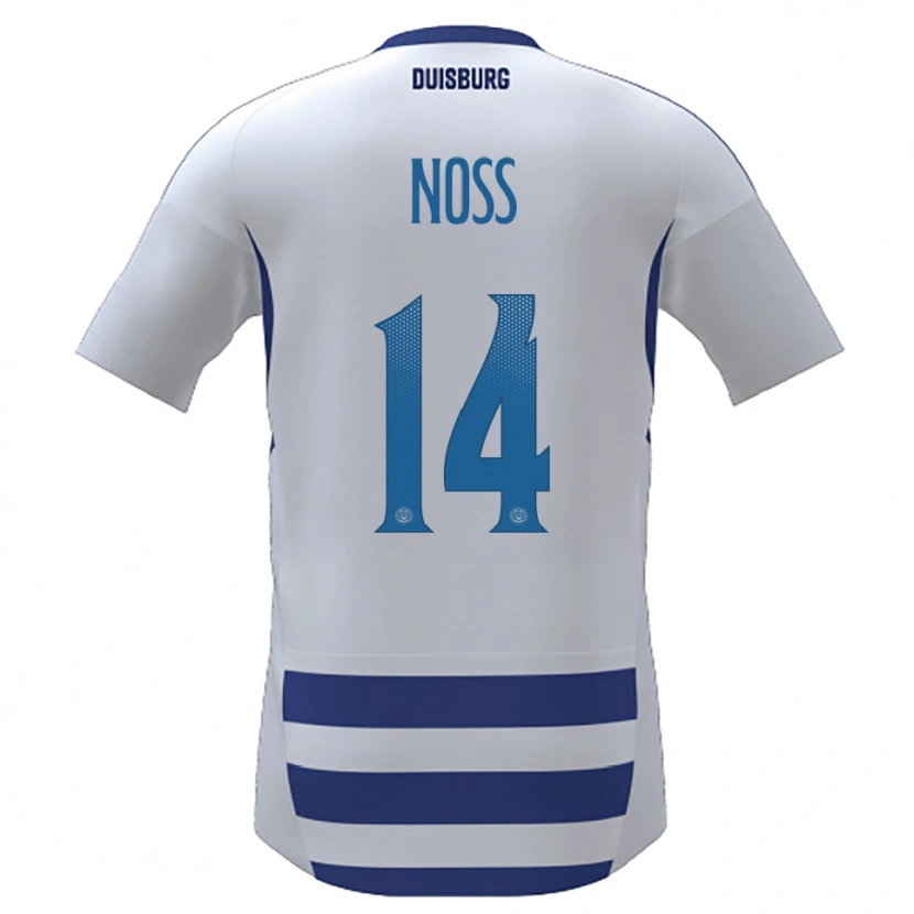 Danxen Dames Conor Noß #14 Wit Blauw Thuisshirt Thuistenue 2025/26 T-Shirt