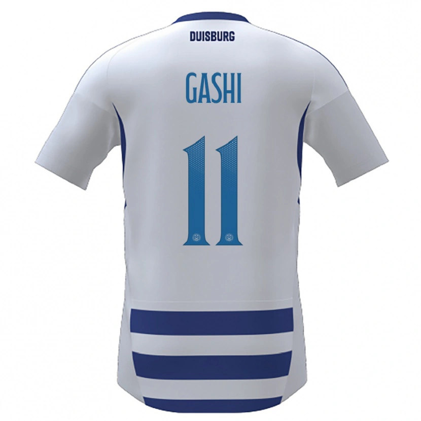 Danxen Dames Loris Gashi #11 Wit Blauw Thuisshirt Thuistenue 2025/26 T-Shirt