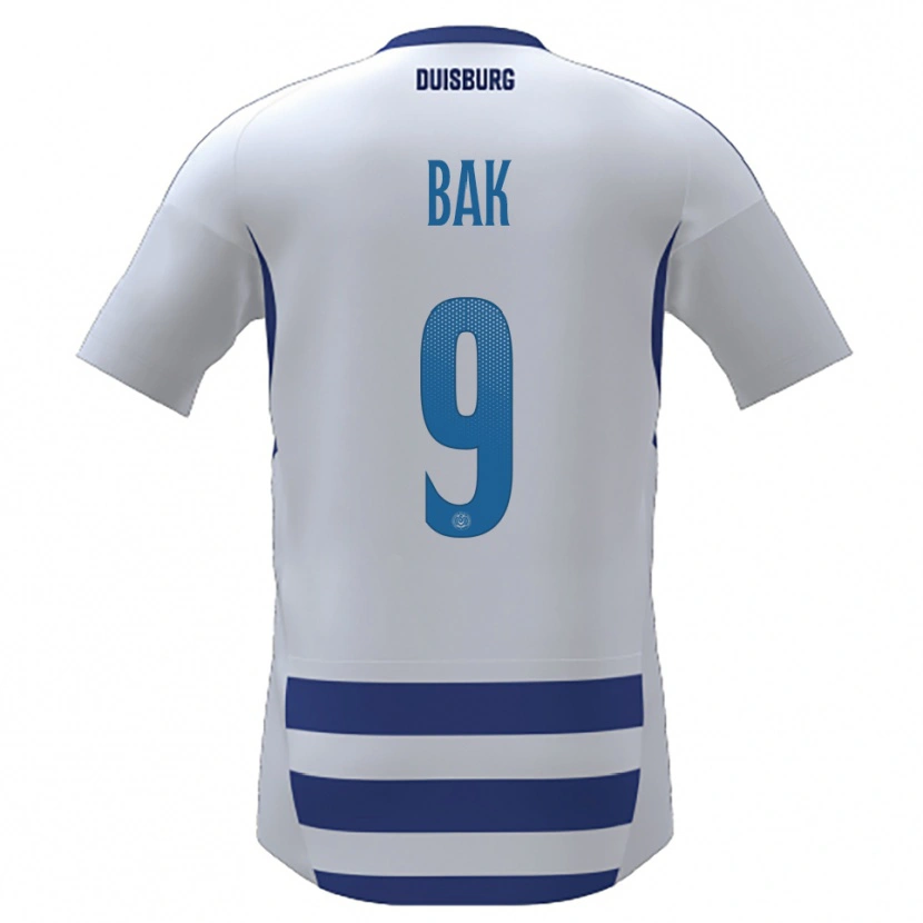 Danxen Dames Genevieve Bak #9 Wit Blauw Thuisshirt Thuistenue 2025/26 T-Shirt