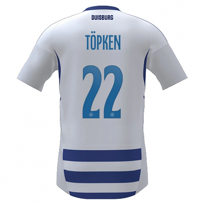 Danxen Dames Thilo Töpken #22 Wit Blauw Thuisshirt Thuistenue 2025/26 T-Shirt