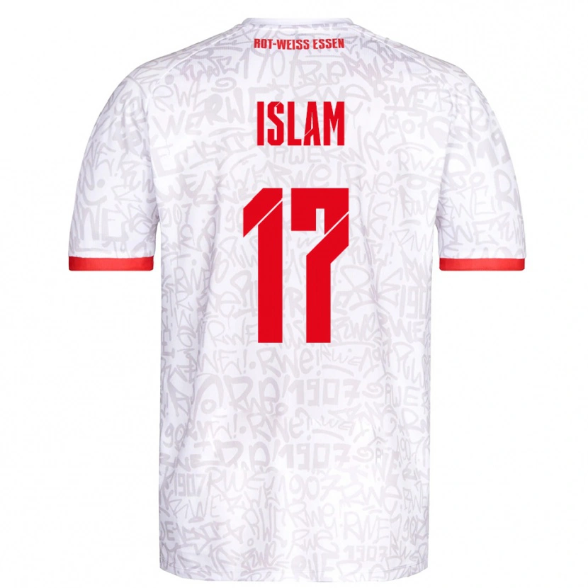Danxen Dames Arda Islam #17 Wit Rood Thuisshirt Thuistenue 2025/26 T-Shirt