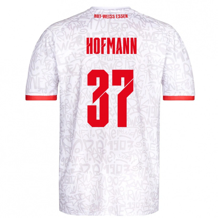 Danxen Dames Jannik Hofmann #37 Wit Rood Thuisshirt Thuistenue 2025/26 T-Shirt