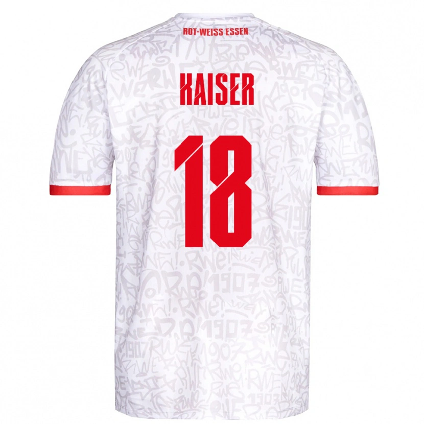 Danxen Dames Nils Kaiser #18 Wit Rood Thuisshirt Thuistenue 2025/26 T-Shirt