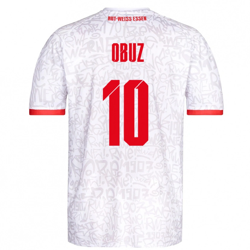 Danxen Dames Marvin Obuz #10 Wit Rood Thuisshirt Thuistenue 2025/26 T-Shirt