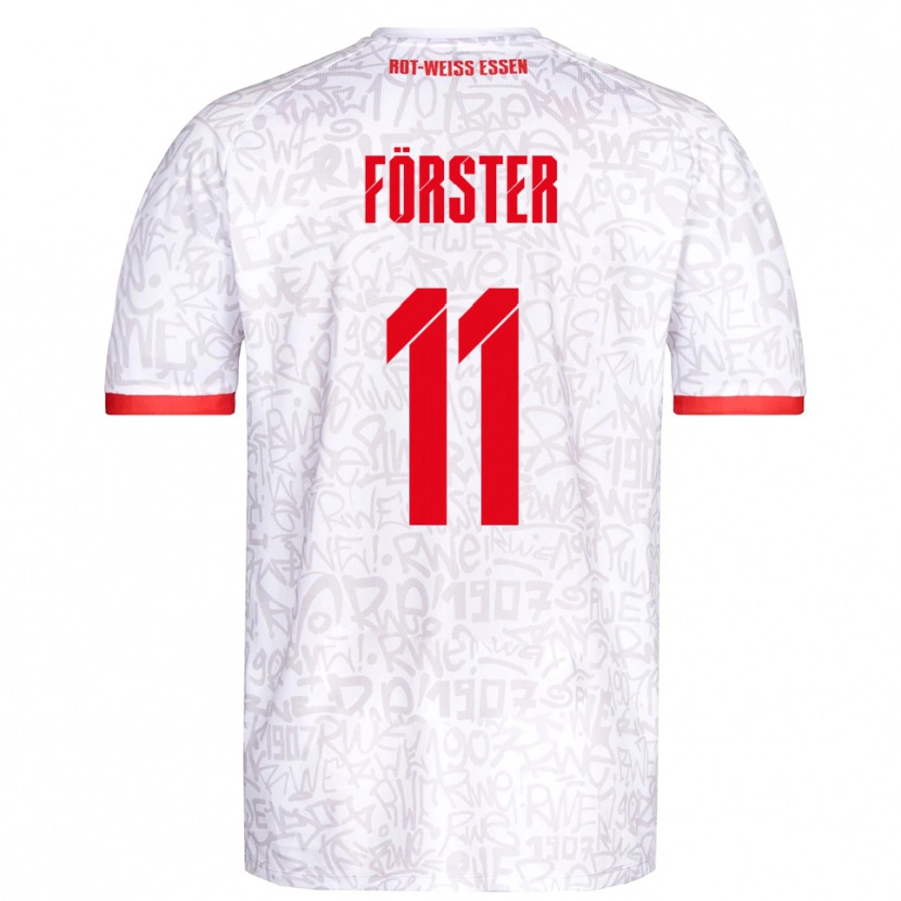 Danxen Dames Luis Förster #11 Wit Rood Thuisshirt Thuistenue 2025/26 T-Shirt
