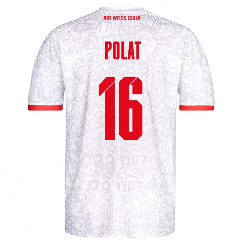 Danxen Dames Mert Polat #16 Wit Rood Thuisshirt Thuistenue 2025/26 T-Shirt