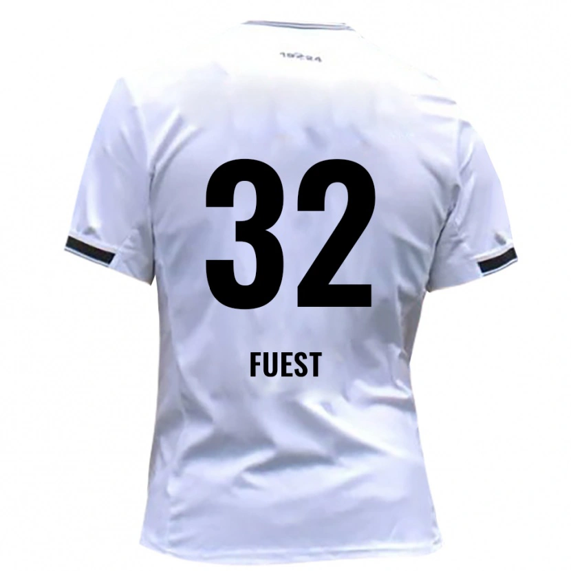 Danxen Dames Julian Fuest #32 Wit Rood Thuisshirt Thuistenue 2025/26 T-Shirt