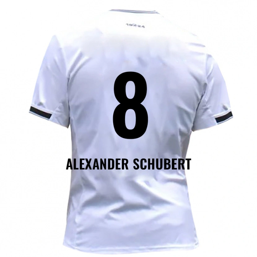 Danxen Dames Tristan Alexander Schubert #8 Wit Rood Thuisshirt Thuistenue 2025/26 T-Shirt