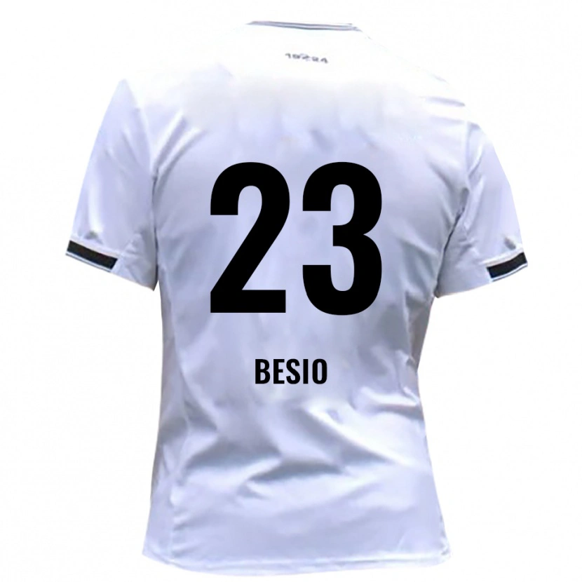Danxen Dames Alessio Besio #23 Wit Rood Thuisshirt Thuistenue 2025/26 T-Shirt