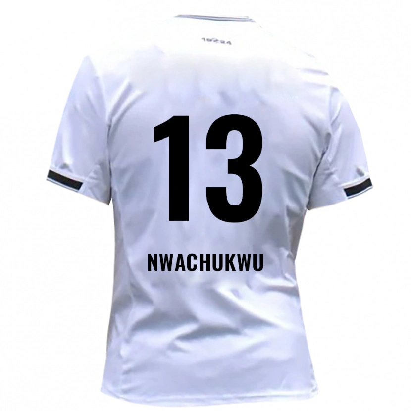 Danxen Dames Isaak Nwachukwu #13 Wit Rood Thuisshirt Thuistenue 2025/26 T-Shirt