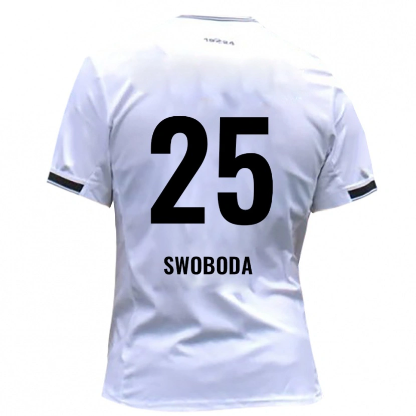 Danxen Dames Maurice Swoboda #25 Wit Rood Thuisshirt Thuistenue 2025/26 T-Shirt