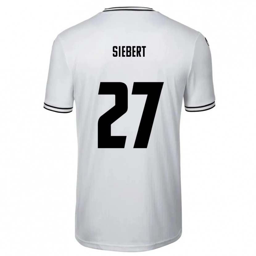 Danxen Dames Marcel Siebert #27 Wit Zwart Thuisshirt Thuistenue 2025/26 T-Shirt