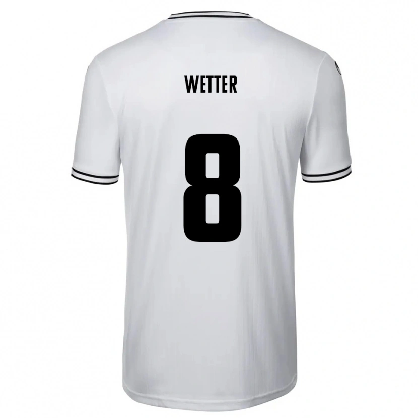Danxen Dames Samuel Wetter #8 Wit Zwart Thuisshirt Thuistenue 2025/26 T-Shirt