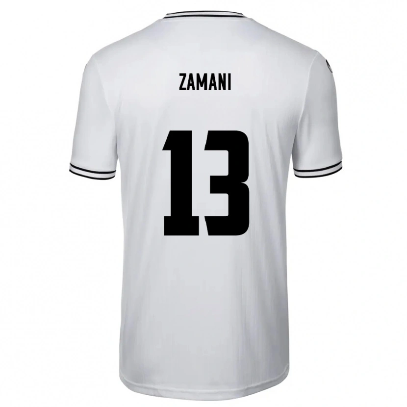 Danxen Dames Erfan Zamani #13 Wit Zwart Thuisshirt Thuistenue 2025/26 T-Shirt