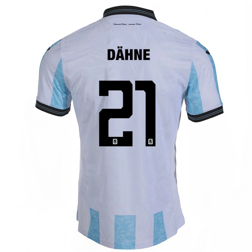 Danxen Dames Thomas Dähne #21 Wit Hemelsblauw Thuisshirt Thuistenue 2025/26 T-Shirt