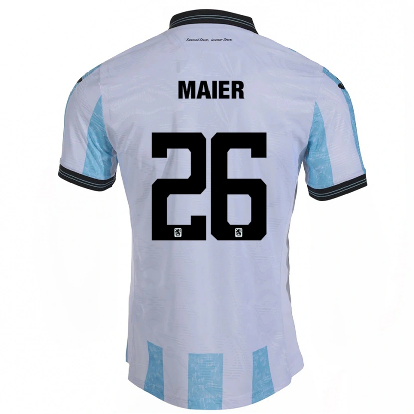 Danxen Dames Philipp Maier #26 Wit Hemelsblauw Thuisshirt Thuistenue 2025/26 T-Shirt