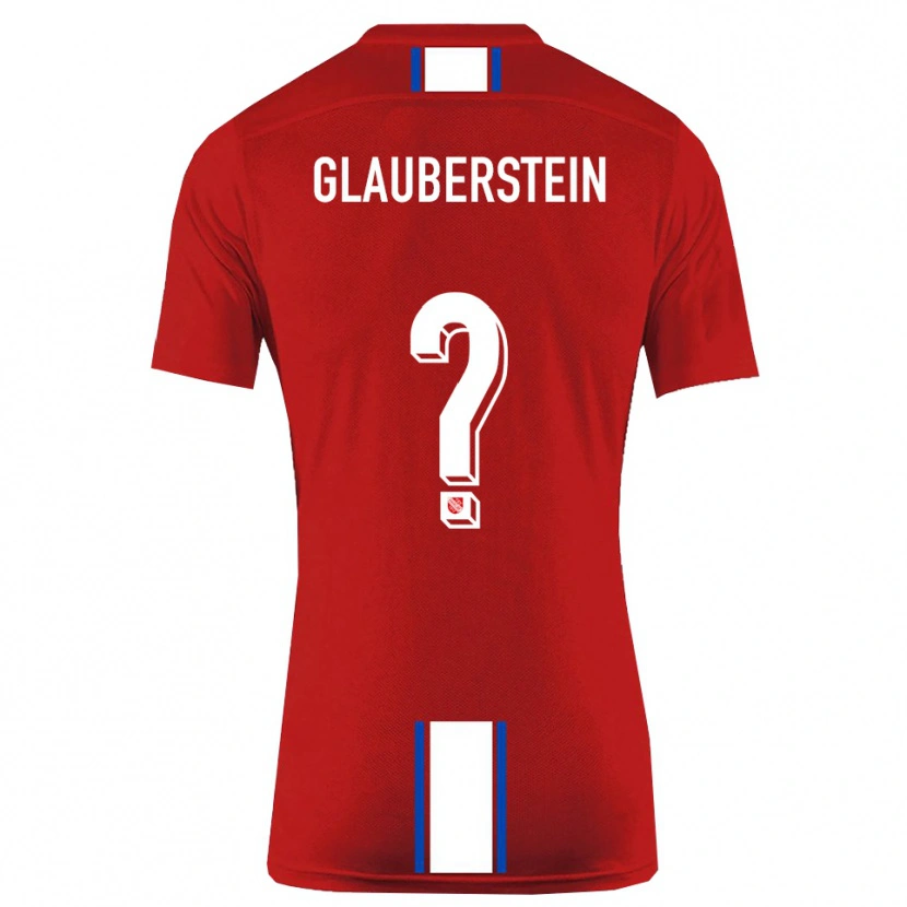Danxen Dames Jonas Glauberstein #0 Rood Wit Thuisshirt Thuistenue 2025/26 T-Shirt
