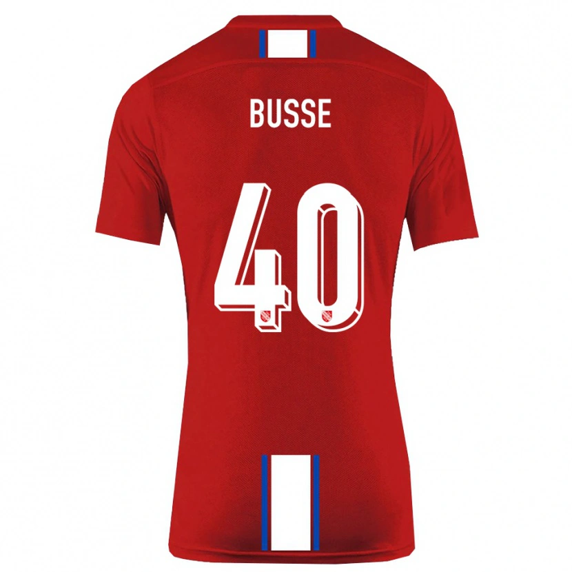 Danxen Dames Jonah Busse #40 Rood Wit Thuisshirt Thuistenue 2025/26 T-Shirt